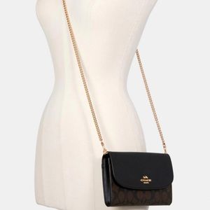 BNWT-Coach Clutch Crossbody In Signature Canvas
